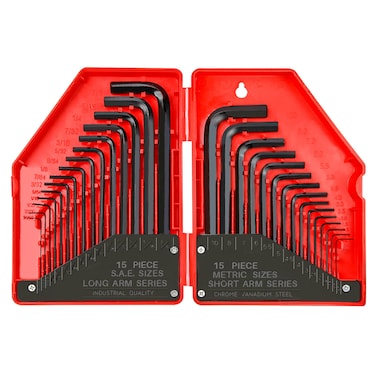 YIYITOOLS  HN1001 Hex Key Allen Wrench Set  30Piece Industrial Grade Set Tools 12038 inches 12710 mm Black and Silver