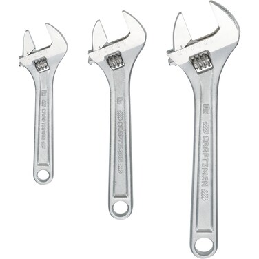 Craftsman adjustable wrench set 3piece cmmt12001