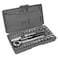 PERFORMANCE TOOL W1173 SaeMetric 40Piece Socket Set 14  38 Drive Silver