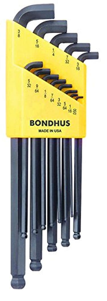 Bondhus 16537 Set of 13 Balldriver Stubby Lwrenches sizes 05038Inch