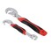 wfqyang V Master 2Pcs Multifunction Portable Universal Wrench Set Adjustable Quick SnapN Grip Spanner Combination 932mm Hand Tool Kit