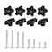 POWERTEC 71121 TTrack Knob Kit wThreaded Knobs and 51618 T Bolts for Woodworking Jigs and Fixtures  16Piece Set