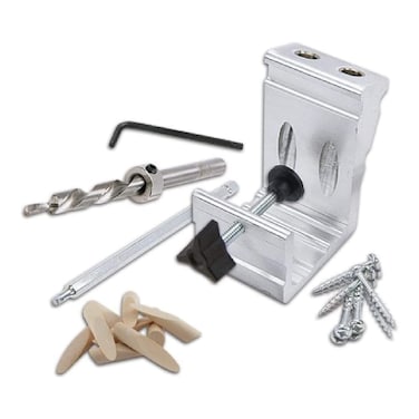 General Tools Woodworking Pocket Hole Jig Kit  AllInOne Aluminum Pocket System with Carrying Case