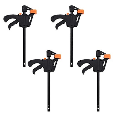 Zerone F Woodworking Clip 4Pcs 4inch Quick Ratchet Release Wood Clamp Woodworking DIY Hand Tool Kit for Gluing Assembling work and DIY Project