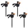 Zerone F Woodworking Clip 4Pcs 4inch Quick Ratchet Release Wood Clamp Woodworking DIY Hand Tool Kit for Gluing Assembling work and DIY Project