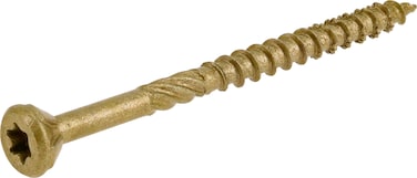 Power Pro 48599 Wood Screws 9 x 212 Premium Outdoor Deck Screws Rust Resistant Epoxy Coated Bronze 1lb Box 100 pcs