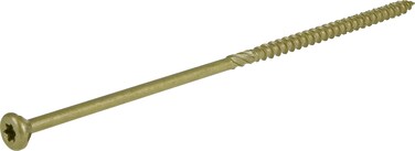 Hillman Power Pro 48618 Wood Screws 10 x 6 Premium Outdoor Deck Rust Resistant Epoxy Coated Bronze 5lb Tub 177 pcs