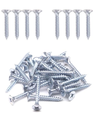 IMScrews 200pcs 6 x 34 inch Phillips Flat Head Wood Screws Carbon Steel 1020 Zinc Plated