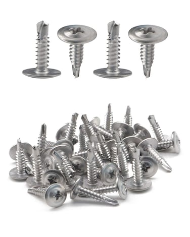 IMScrews 200pcs 8 x 12 Self Drilling Truss Head Screws Standard Thread Wood Work MDF 410 Stainless Steel