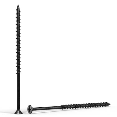 Qualihome 10 Coarse Thread Sharp Point Drywall Screw with Phillips Drive 2 Bugle Head 1 LbPound Black Ideal Screw for Drywall Sheetrock Wood and More 4 Inch