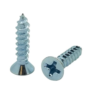 100 Qty 6 x 34 Flat Head Zinc Coated Phillips Head Wood Screws BCP3