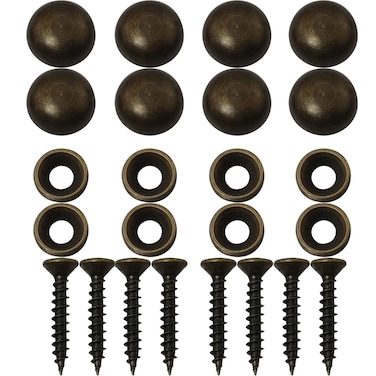 DGBRSM 8pcs Pure Brass Decorative Screws with Caps Used as Mirror Screw Mirror Fixing Screws Cover SelfTapping Screws 15mm Bronze