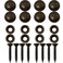 DGBRSM 8pcs Pure Brass Decorative Screws with Caps Used as Mirror Screw Mirror Fixing Screws Cover SelfTapping Screws 15mm Bronze
