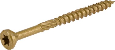 Power Pro 48610 Wood Screws 9 x 212 Premium Outdoor Deck Screws Rust Resistant Epoxy Coated Bronze 5lb Tub 501 pcs