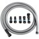 CenTec Systems 94709 Quick Click 16 Ft Hose For Home And Shop Vacuums With Expanded MultiBrand Power Tool Adapter Set For Dust Collection Silver