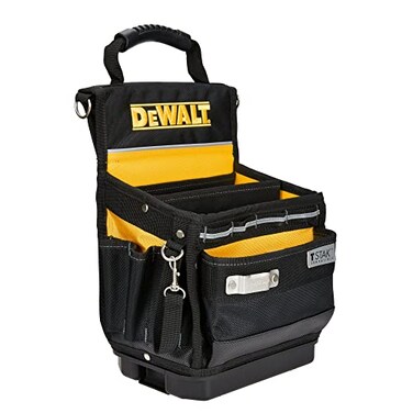 DEWALT Tool Bag Easy Access Small Tool Pouch with Hard Bottom and Carrying Strap DWST17624