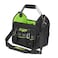 AWP 12 Inch Pro Tool Tote with Rotating Handle for Easy Tool Access WaterResistant Construction BlackGreen