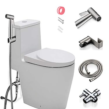 Droiee Bidet Sprayer for Toilet Handheld Spray Water Kit Bathroom Hand Shower Self Cleaning  Reduce Toilet Paper Waste Premium Stainless Steel