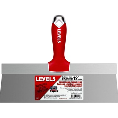 Level5 12 SoftGrip Stainless Steel Taping Knife   ProGrade  Metal Hammer End  5137