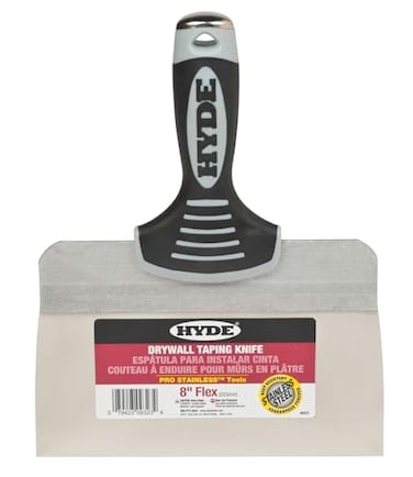 Hyde Tools 09323 8Inch Pro Stainless Steel Taping Knife with Extruded Back Blue