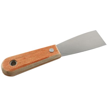LQ Industrial Putty Knife 2PCS 15inch Carbon Steel Stiff Putty Knives with Wooden Handle Drywall Taping Chisel Scraper Putty Tool for Taping Paint Wall Floor Tile Putty Scraper