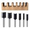 SICWOOD 6Pcs Straight Router Bit Set 14 Shank Double Flute Straight Bit Dado Straight Cut Router Bit Cut Dia 34 58 12 38 516 14 Straight Router Bit for Woodworking Groove