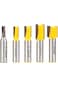 Yonico 14522 5 Bit Straight Router Bit Set 12 Shank