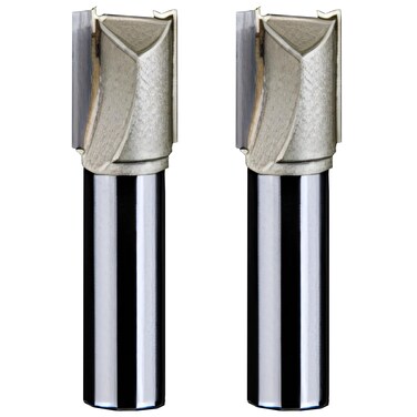 NACX 12inch Shank 58inch Cutting Dia 2Flute Straight Router Bit Carbide Tipped Plunge Router Bit 2Pcs