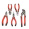 Dna Motoring Tools00061 5 Peice Pliers Set Includes Needle Nose Pliers Slip Joint Pliers Diagonal Cutter Groove Joint And Lineman Pliers Rubberized Comfort Grips 1 Set RedBlack