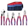 WORKPRO Pliers Set Premium CrV Construction Includes 6 Inch Slip Joint Pliers 6 Inch Long Nose 6 Inch Diagonal Cutting 8 Inch Groove Joint 7 Inch Linesman and Storage Pouch for Basic Repair