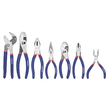 WORKPRO 7piece Pliers Set with Groove Joint Long Nose Slip Joint Linesman and Diagonal Pliers for DIY  Home Use