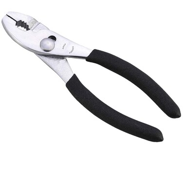 Edward Tools Slip Joint Pliers 6  Heavy Duty Carbon Steel with Rubber Grip Handle  Fine Grip Teeth in front and Coarse teeth in back  Rust resistant finish 1