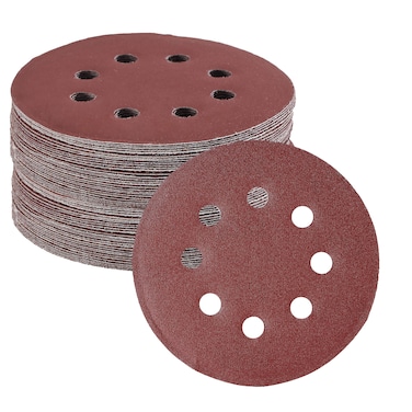 Bates Sanding Discs 5 Inch 8 Hole 30 Pack Assorted Grits 40 80 120 220 320 600 Sanding Discs Sanding Pads Hook and Loop Sanding Disc 8 Hole Sanding Discs Round Sandpaper Discs 5 inch Sanding