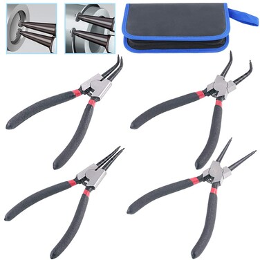 Glarks 4 Piece 7Inch InternalExternal Snap Ring Pliers Set