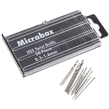 Yakamoz 20Pcs 0316mm Shank Mini Micro Drill Bit Set Twist Drill DIY Kit Rotary Hand Tools
