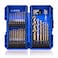 JEFE HEX 24 Pieces Hex Shank Drill Bit Set for Impact Driver HSS Twist Titanium Drill Bits for Metal Hex Drive Quick Change Drill Bits Set Ideal for Steel Copper Aluminum Zinc Alloy Wood and Plastics