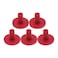 Golf Rubber Tee Holder Set for Golf Driving Range Tee Practice Tool Pack of 5 Red