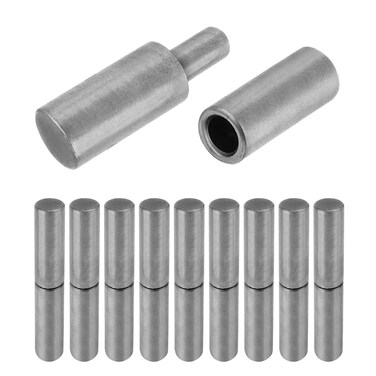 YSKmanhuo 20 PCS Weldable Barrel Hinges 238 x 12 Heavy Duty Steel Weld On Bullet Door Hinge Detachable Hinges for Trailer Ramp Gate Swing Door 10 PCS