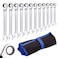 AlightYoicn Lth Ratchet Spanner Set Combination Wrench 12 Piece  Metric Sizes from 8mm to 19mm with Roll Bag Perfect for Home Bike and Car Repairs