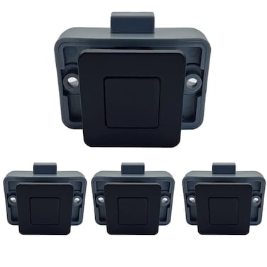 TANFEI RV Push Cabinet Locks Metal Push Button Camper Cupboard Knob RV Compartment Latch Latch for RV Campers Cavaran Yachts Boats Cabinet 4 Pack Black