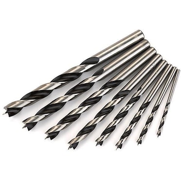 Fisch FSF328094 310mm Set of Chrome Vanadium Brad Point Drill Bits 8Piece