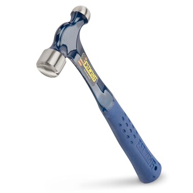 E312BP 12oz Ballpeen Hammer with Nylon Vinyl Shock Reduction Grip Blue