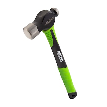 500 GM16 OZ Ball Peen Hammer 297MM 5G Fiberglass Handle with Rubber Grips and Drop Forged Heads AH16BP