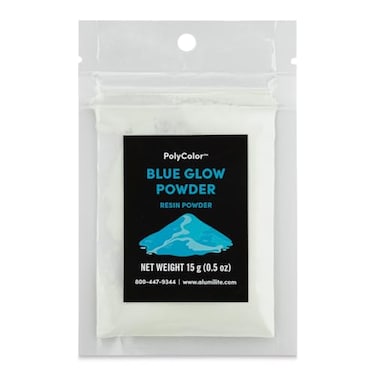 Stone Coat Countertops Blue Glow Metallic Powder PolyColor  Glow in The Dark Mica Powder for Epoxy Resin Kits Casting Resin Tumblers Jewelry Dyes and Arts and Crafts Color Pigment Powder