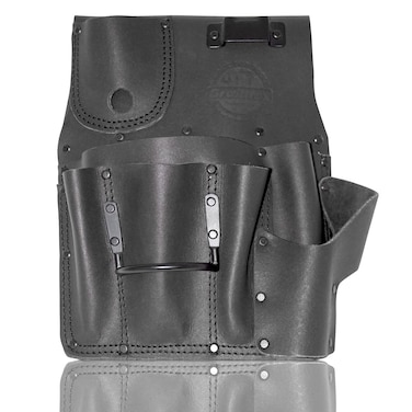 Drywall Tool Pouch Oil Tanned Leather Dark Brown Color