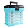 Stalwart Portable Tool Box  Small Parts Organizer with Drawers and Customizable Compartments for Hardware Tackle Beads or Crafts Light Blue