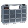 Stalwart Portable Storage Case with Secure Locks and 14 Small Bin Compartments for Hardware Screws Bolts Nuts Nails Beads Jewelry and More