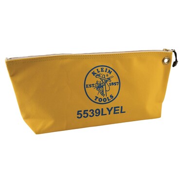 Klein Tools Canvas Zipper Pouch 406 cm Bag Storage Organizer Yellow 5539LYEL