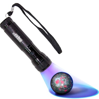 HQRP 12 LED 365 nm UV Flashlight Black light for Minerals Inspection Identification Ultraviolet Gemstone Detection  HQRP UV Meter