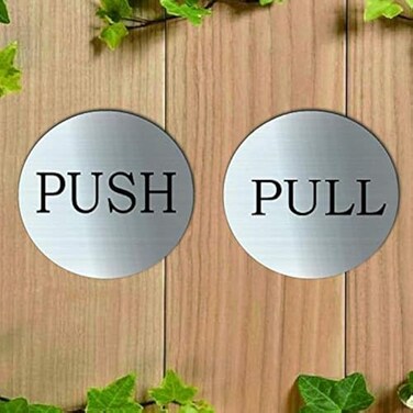 SUQ I OME QIQIHOME 51x16 Brushed Stainless Steel Premium Vertical Push Pull Door Sign PushPull Set  Stainless Steel Vertical 1 Pair 3 inch QIQIHOME